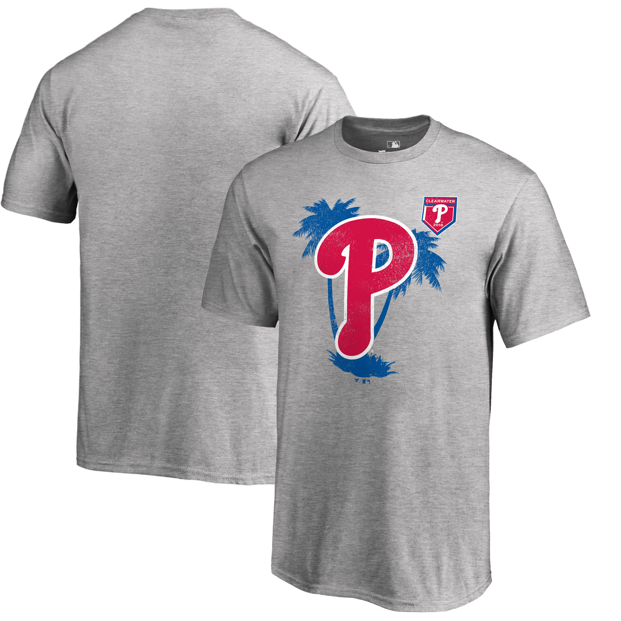 Men's Philadelphia Phillies Fanatics Branded 2018 MLB Spring Training Vintage T-Shirt – Heather Gray